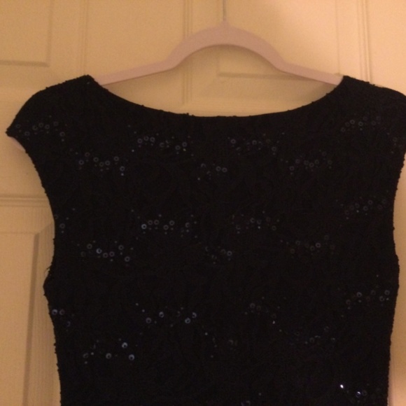 Ralph Lauren black sequins and lace cocktail dress - Picture 7 of 12